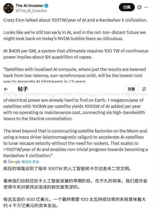 马斯克太空算力革命：月球电磁炮发射AI卫星重塑计算格局(图12)