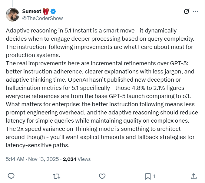 深夜重磅!GPT-5.1发布,奥特曼大谈情商,OpenA(图5) 深夜重磅!GPT-5.1发布,奥特曼大谈情商,OpenA(图5)